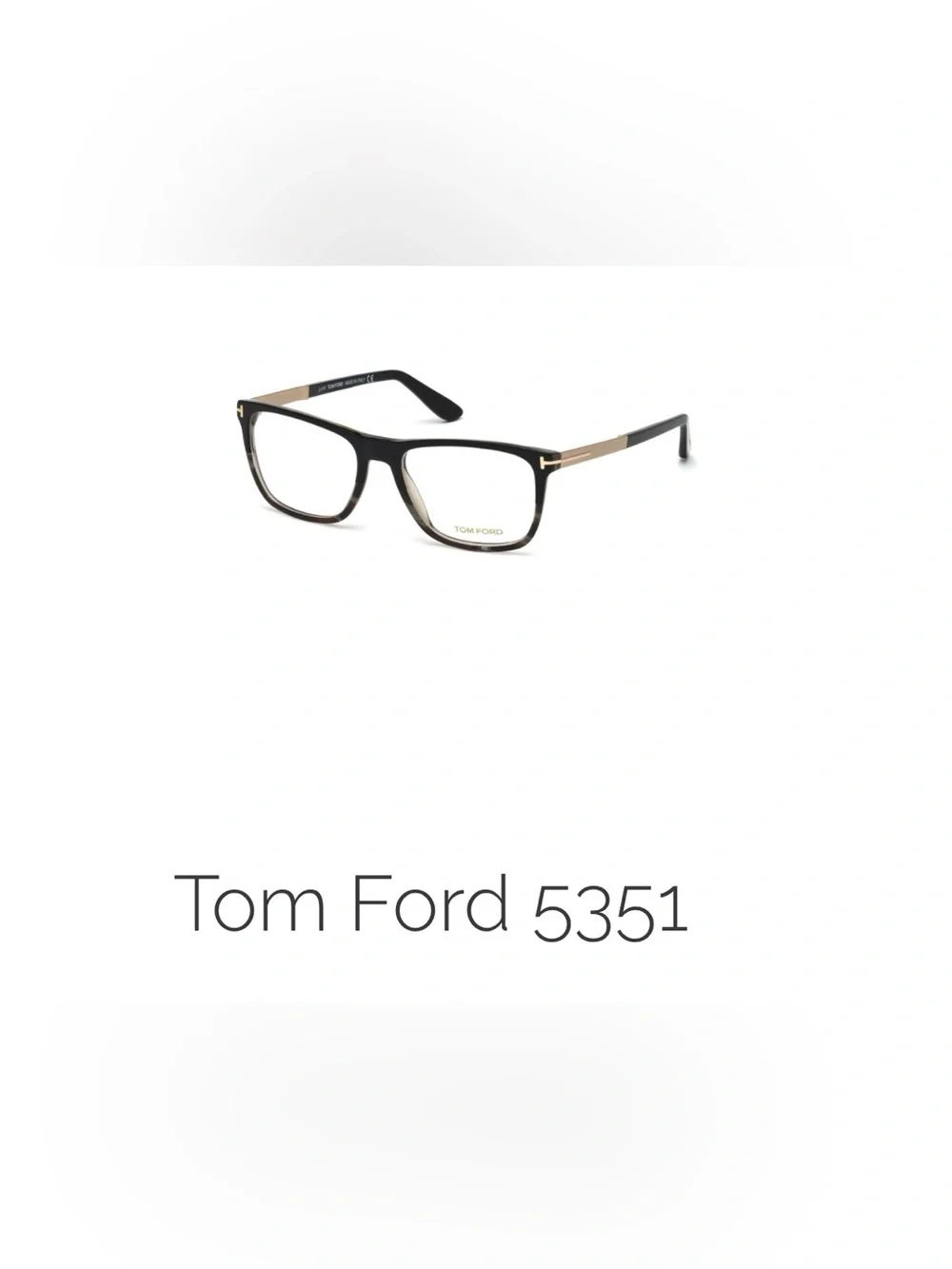 Tom Ford Black and Tortoise Rimmed Rectangular Glasses